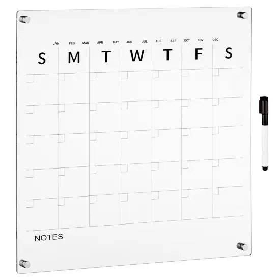 mDesign Square Acrylic Wall Calendar {4}