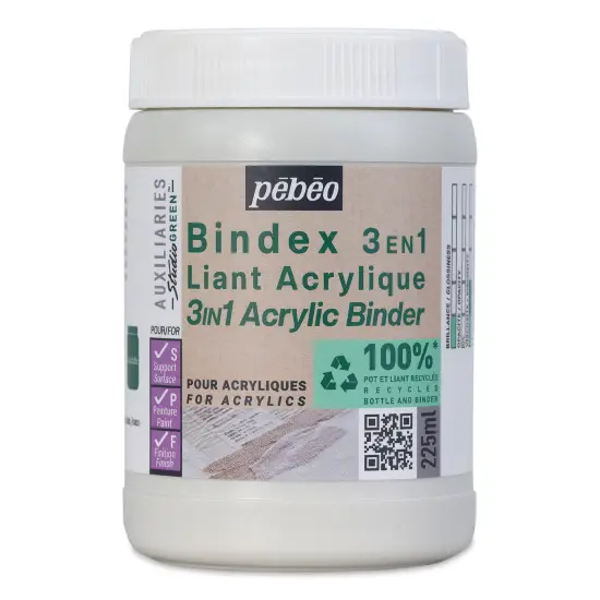 Pebeo Studio Green Bindex 3-in-1 Acrylic Binder - 225 ml {1}