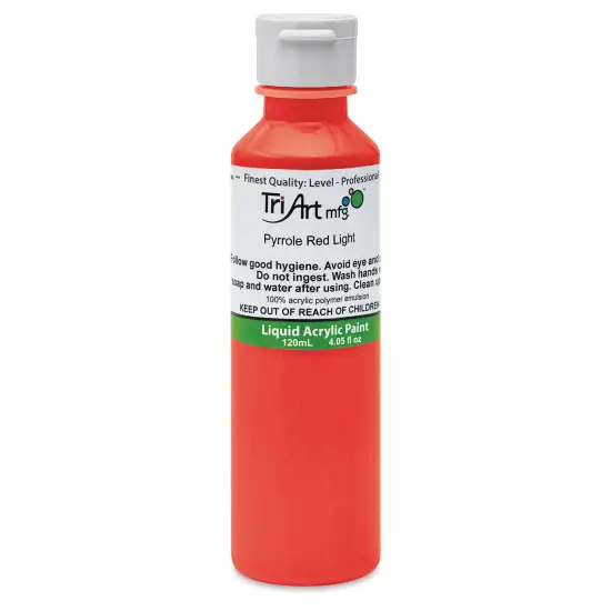 Tri-Art Liquid Artist Acrylics - Pyrrole Red Light, 120 ml bottle {1}