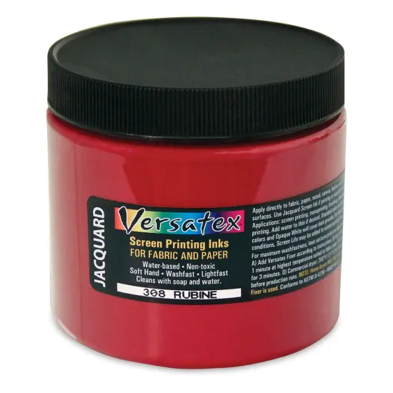 Jacquard Versatex Screen Printing Ink - Rubine, 16 oz jar {1}