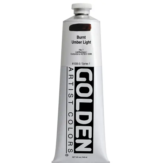 Golden Heavy Body Artist Acrylics - Burnt Umber Light, 5 oz tube {2}