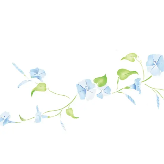 Morning Glory Flower Wall Stencil | 3252 by Designer Stencils | Floral Stencils | {2}