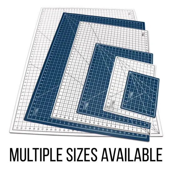 12" x 18" Self-Healing Cutting Mat 5-Ply (2 Pack) - Double-Sided White/Blue Craft Mat, Non-Slip Cutting Mats for Crafts, Sewing, Quilting, Scrapbooking {4}
