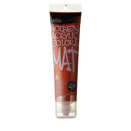 Holbein Mat Acrylic - Red Ochre, 110 ml tube {2}
