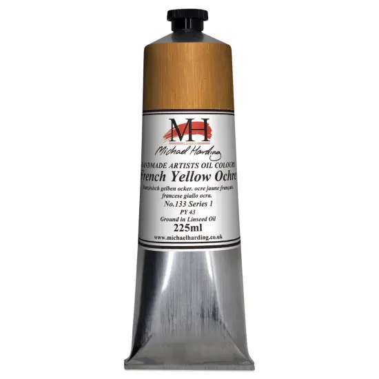 Michael Harding Artists Oil Color - French Yellow Ochre, 225 ml tube {1}