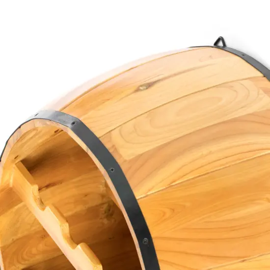 Wooden Hanging Wine Barrel Wine Rack {6}