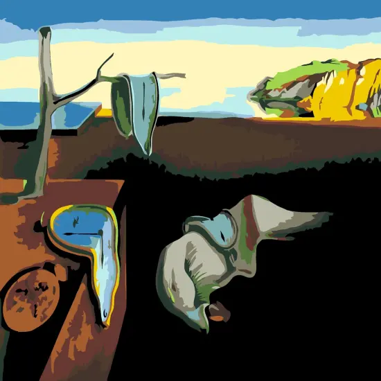 Artwille DIY Paint by Numbers for Adults and Kids, Acrylic Painting Kit - "Memory continuity", 13.8 x 17.7 in {1}