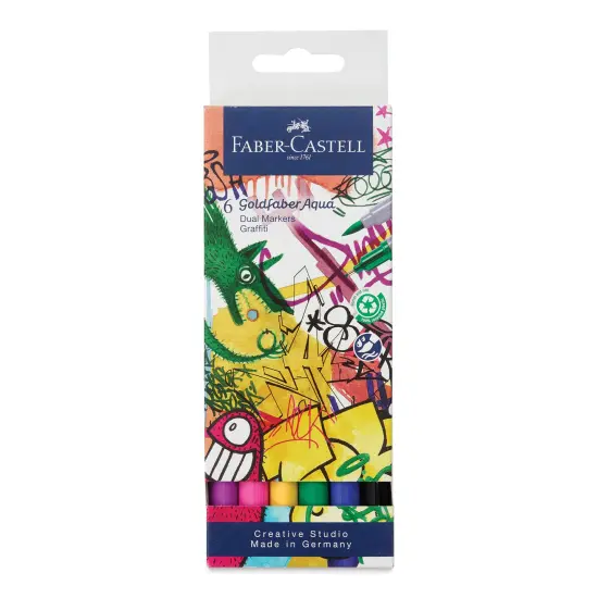 Faber-Castell Goldfaber Aqua Dual Markers - Graffiti, Set of 6 {1}
