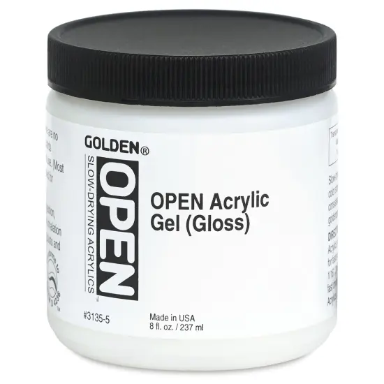 Golden Open Acrylic Gel Medium - Gloss, 8 oz jar {2}