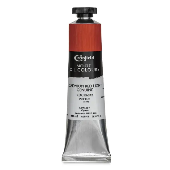 Cranfield Artists' Oils - Cadmium Red Light Genuine, 40 ml, Tube {1}