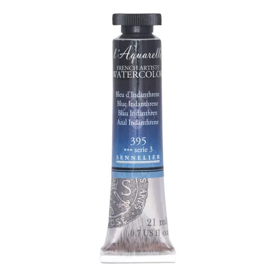 Sennelier French Artists' Watercolor - Blue Indanthrene, 21 ml, Tube {1}