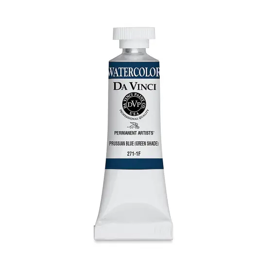 Da Vinci Artists' Permanent Watercolor - Prussian Blue (Green Shade), 15 ml tube {1}