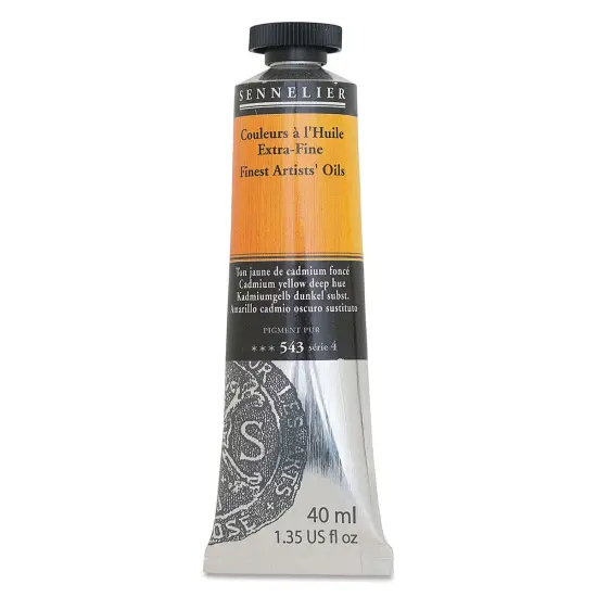 Sennelier Artists' Extra Fine Oil Paint - Cadmium Yellow Deep Hue, 40 ml tube {2}