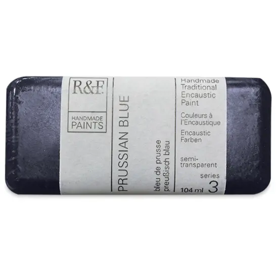 R&F Encaustic Paint Block - Prussian Blue, 104 ml, Block {1}