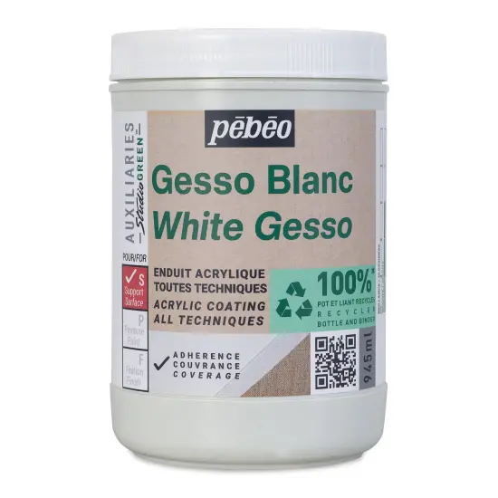Pebeo Studio Green Gesso - White, 945 ml {1}