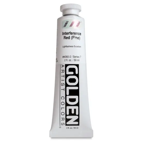 Golden Heavy Body Artist Acrylics - Interference Red (Fine), 2 oz Tube {1}