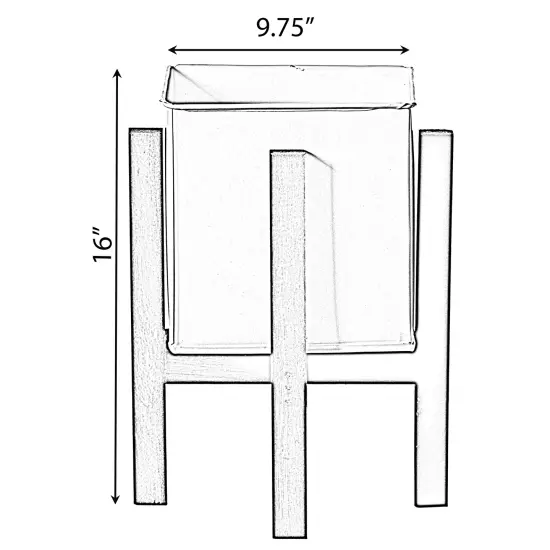 Indoor and Outdoor White Iron Planting Box with Black Wooden Frame {6}