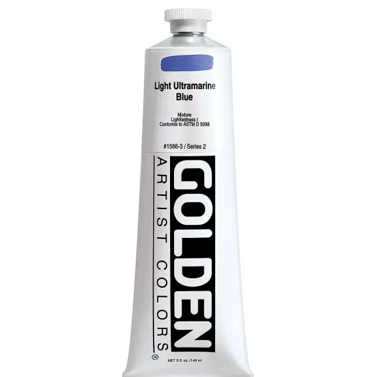 Golden Heavy Body Artist Acrylics - Light Ultramarine Blue, 5 oz tube {2}