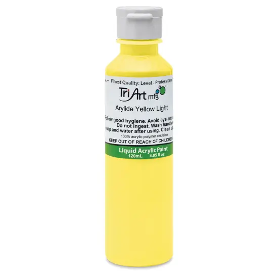 Tri-Art Liquid Artist Acrylics - Arylide Yellow Light, 120 ml bottle {1}