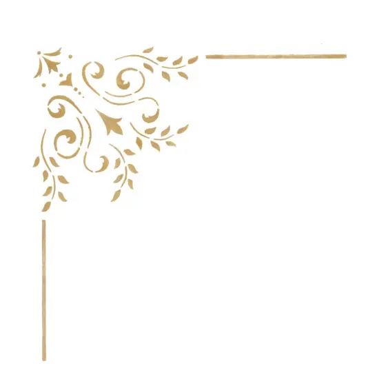 Small Corner Wall Stencil | 3515 by Designer Stencils | Reusable Stencils for Painting | {1}