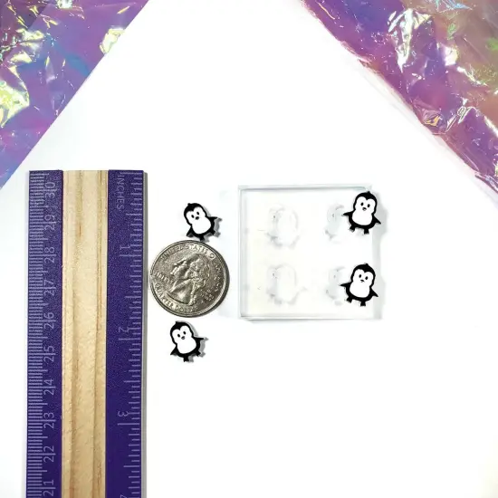 Penguins Stud Earrings Silicone Mold(B11) {2}