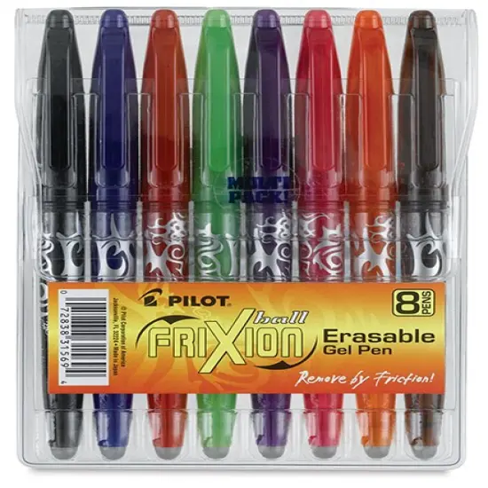 Pilot Frixion Erasable Gel Pens - Assorted Colors, Set of 8, Fine {2}