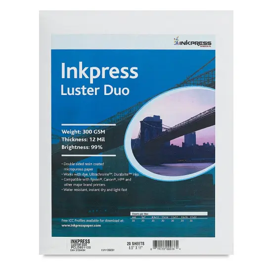 Inkpress - Luster Duo Pack, 8-1/2" x 11", Pkg of 20 {1}