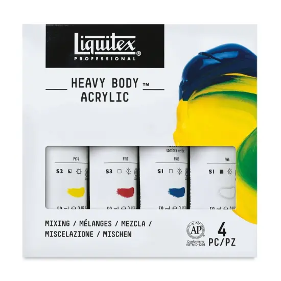 Liquitex Professional Heavy Body Acrylics - Set of 4, Primary Colors, 2 oz {2}