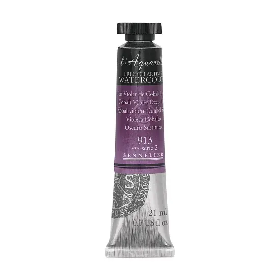 Sennelier French Artists' Watercolor - Cobalt Violet Deep Hue, 21 ml, Tube {2}