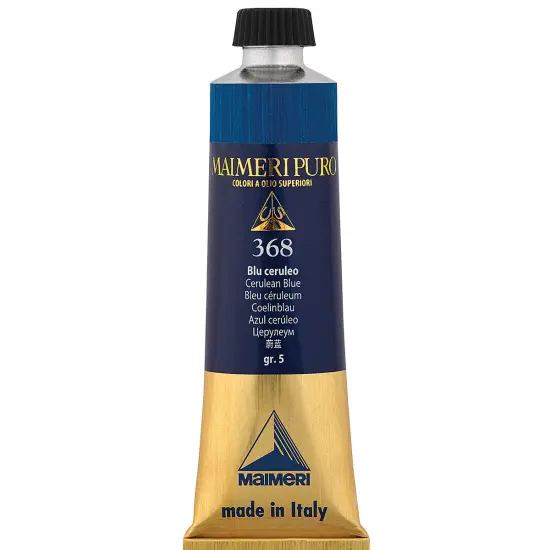 Maimeri Puro Oil Color - Cerulean Blue, 40 ml tube {1}