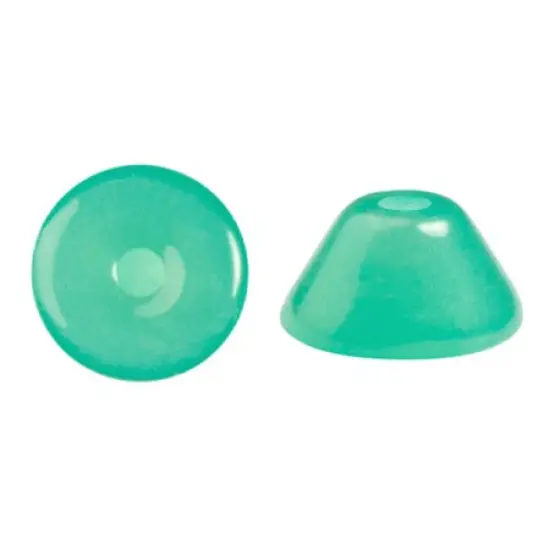 Konos Par Puca® Czech glass bead, Frost Jade, 10 grams {1}