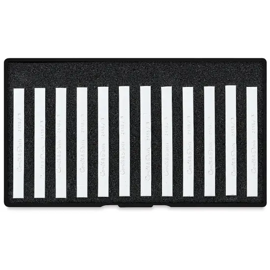 Cont&eacute; &agrave; Paris Sketching Pastel Carr&eacute;s - White, B, Pkg of 12 {1}