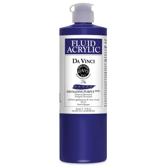 Da Vinci Fluid Acrylics - Dioxazine Purple, 16 oz bottle {1}