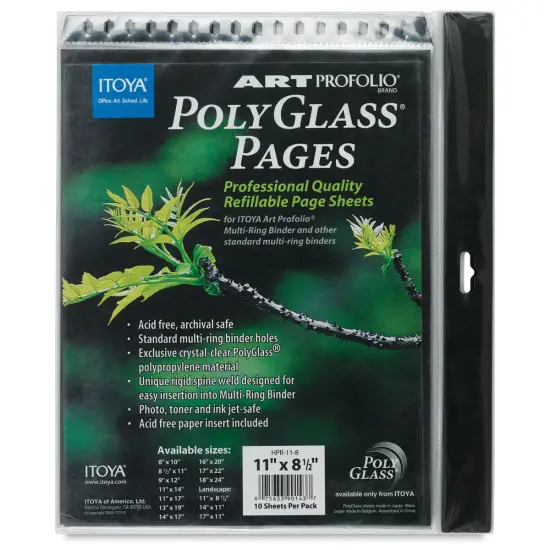 Itoya PolyGlass Refill Page Pack - 11" x 8 1/2", Landscape, Pkg of 10 {2}