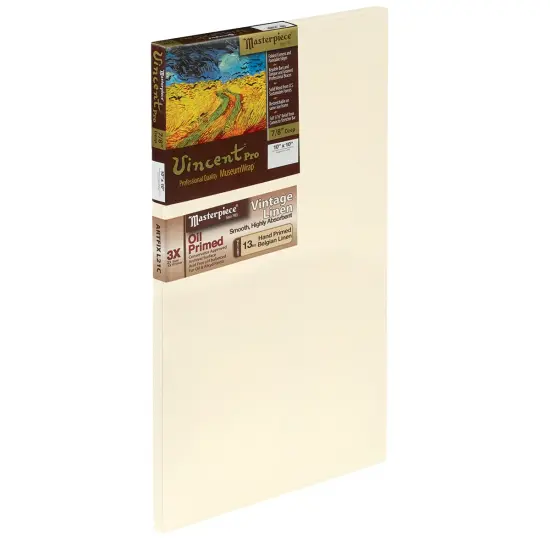 Masterpiece Vincent Pro Artfix Linen Canvas - 10" x 20", Oil Primed {1}