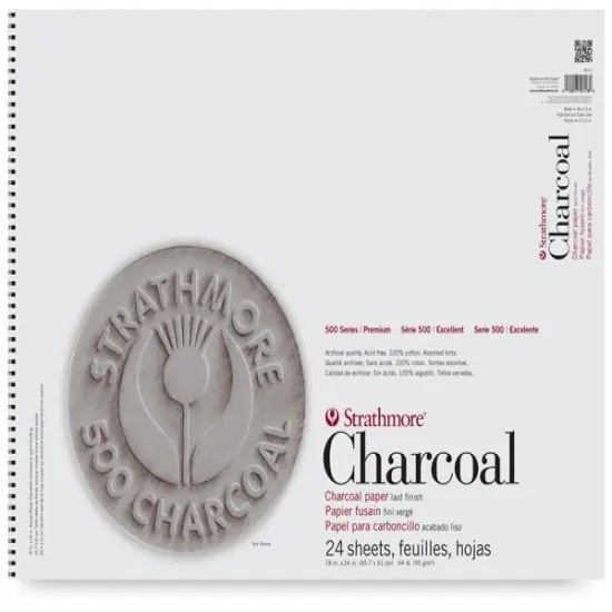 Strathmore 500 Series Charcoal Pad - 18" x 24", Assorted Tints, 24 Sheets {1}