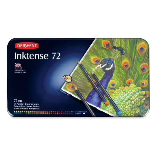 Derwent Inktense Pencils - Assorted Colors, Tin Box, Set of 72 {1}