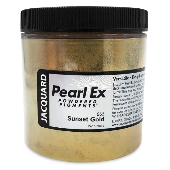 Jacquard Pearl-Ex Pigment - 4 oz, Sunset Gold, Jar {1}