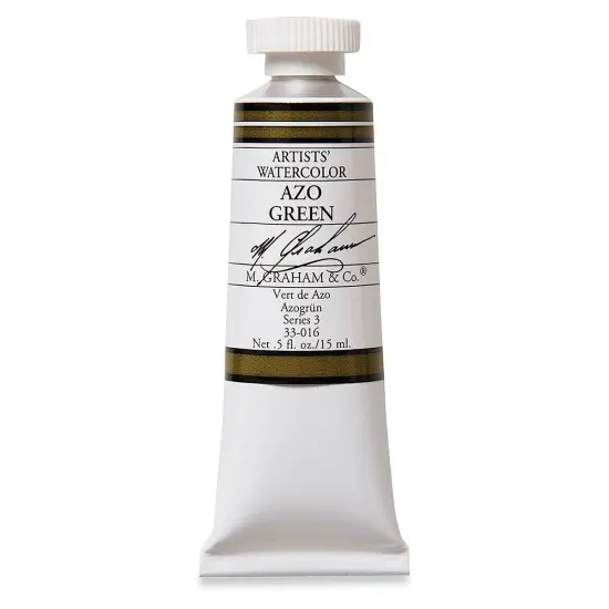 M. Graham Artists' Watercolor - Azo Green, 15 ml Tube {2}