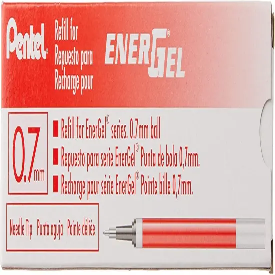 Refill Ink - For EnerGel Gel Pen 0.7mm Needle Tip, Medium, Red Ink (LRN7-B) {2}
