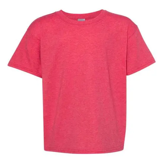 Gildan&reg; Heavy Cotton Crew Neck Short Sleeve Youth T-Shirt Heather Red {1}