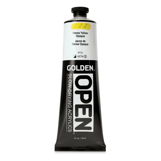 Golden Open Acrylics - Hansa Yellow Opaque, 5 oz Tube {1}