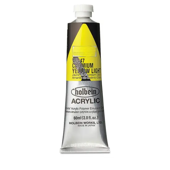 Holbein Heavy Body Artist Acrylics - Cadmium Yellow Light, 60 ml tube {1}