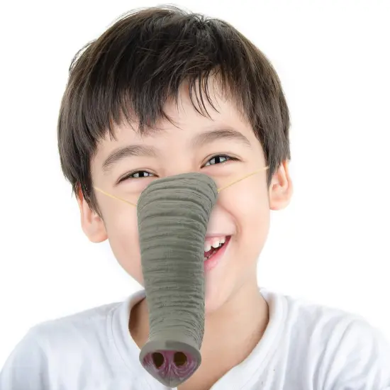Elephant Nose Costume Accessory - Pretend Play Animal Elephant Noses for Adults and Kids Gray {4}