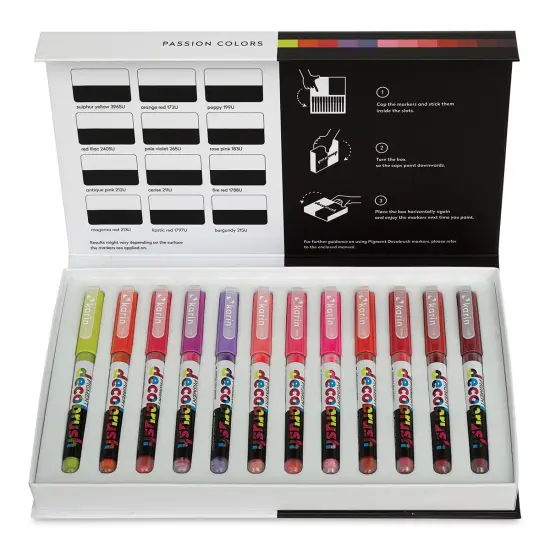 Karin Pigment Decobrush Markers - Passion Colors, Set of 12 {1}