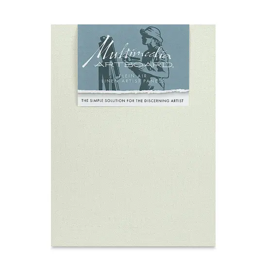 Multimedia Artboard Plein Air Acrylic Primed Linen Artist Panel - 9" x 12", 109 HP, Pkg of 3 {1}