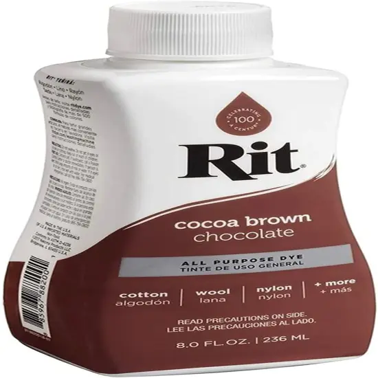 Rit Dye Liquid Cocoa Brown All-Purpose Dye 8oz, Pixiss Tie Dye Accessories Bundle {2}