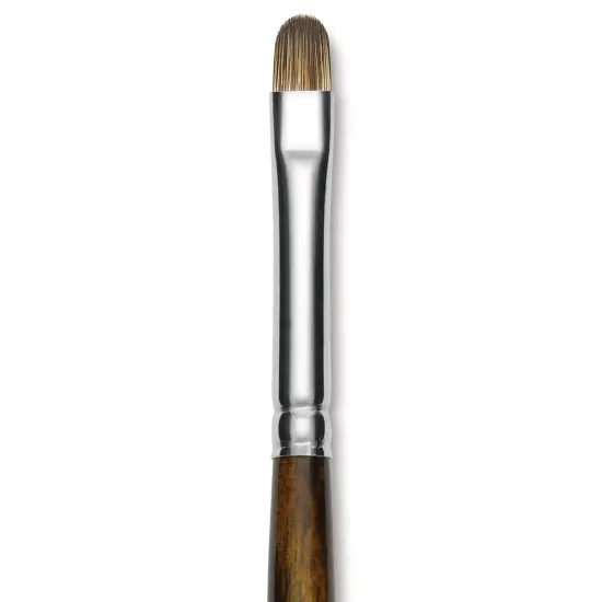 Silver Brush Monza Synthetic Mongoose Artist Brush - Long Handle, Short Filbert, Size 4 {1}
