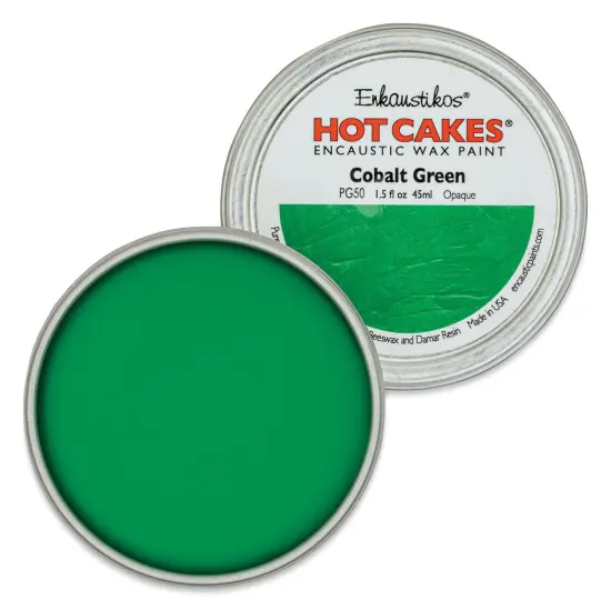 Enkaustikos Hot Cakes Encaustic Paint - Cobalt Green, 45 ml tin {1}