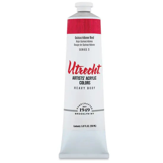 Utrecht Artists' Acrylic Paint - Quinacridone Red, 5 oz tube {2}